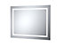 Rectangular Landscape LED Illuminated Touch Sensor Mirror with Demister, 800mm x 500mm - Chrome - Balterley