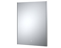Rectangular LED Ambient Illuminated Touch Sensor Mirror with Demister, 800mm x 600mm - Chrome - Balterley