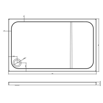 Rectangular Low Profile Anti Slip Shower Tray - 1500x900mm