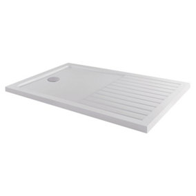 Rectangular Low Profile Shower Tray with Drying Area - 1400x900mm