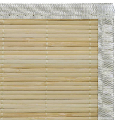 RECTANGULAR NATURAL BAMBOO RUG 80 X 200 CM