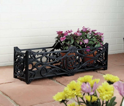 Rectangular Ornate Stratford Planter Window Box Plant Pots Indoor Outdoor G80