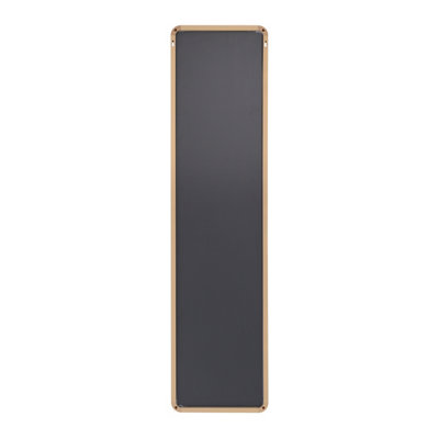 Rectangular Over Door Full Length Framed Mirror Round Corner Gold 37 x 147 cm