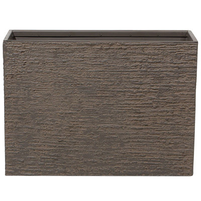 Rectangular Plant Pot 29 x 70 x 50 cm Brown EDESSA