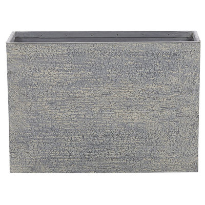 Rectangular Plant Pot 29 x 70 x 50 cm Grey EDESSA