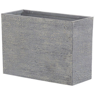 Rectangular Plant Pot 34 x 80 x 56 cm Grey EDESSA