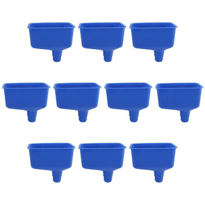 Rectangular Plastic Oil Filling Funnel Transfer Fuel Liquid Pourer Variable Spout 10pc