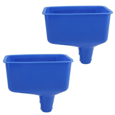 Rectangular Plastic Oil Filling Funnel Transfer Fuel Liquid Pourer Variable Spout 2pc