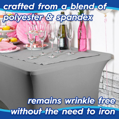 72-inch Round Spandex Tablecloth in Black, Stretch Fitted Table Cover, 72 Inch - Fry’s Food Stores