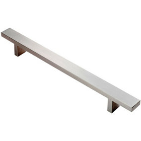 Rectangular T Bar Pull Handle 228 x 20mm 160mm Fixing Centres Stainless Steel