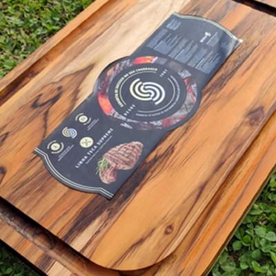 Rectangular Teak Wood Barbecue Board 40 x 28cm