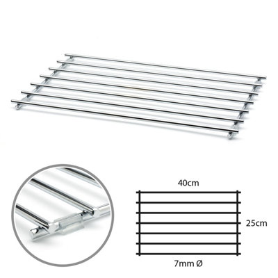 RECTANGULAR TRIVET FOR KITCHEN WORKTOPS SAVER SET METAL TRIVET CHROME ...