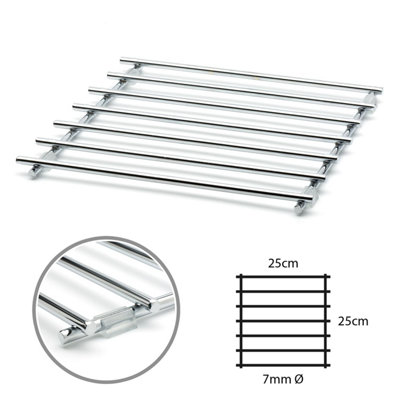 RECTANGULAR TRIVET FOR KITCHEN WORKTOPS SAVER SET METAL TRIVET CHROME ...