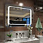 Rectangular Wall Mounted LED Bathroom Mirror with Anti Fog and Sensor 600 x 800 mm