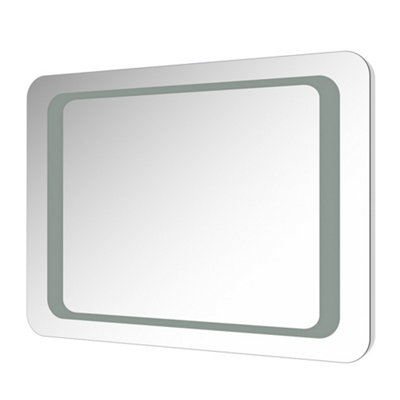 Rectangular Wall Mounted LED Bathroom Mirror with Anti Fog and Sensor 600 x 800 mm