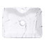 Rectangular White Ceramic Marble Effect Texture Countertop Basin Bathroom Sink W 480mm x D 370mm