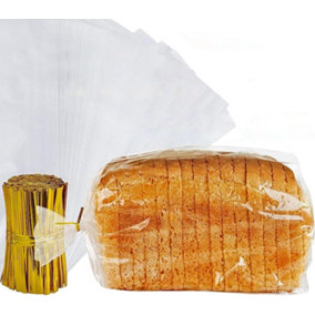 Recyclable Clear Plastic Bread Loaf Bags 150 Pack - Bread Bags for Homemade Bread