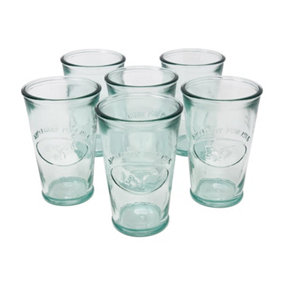 Recycled Glass Creative Entertaining Kitchen Dining Set of 6 Absolute Milk Tumblers 300ml