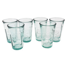 Recycled Glass Creative Entertaining Kitchen Dining Set of 6 Boy & Girl Tumblers 300ml