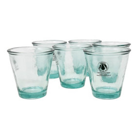 Recycled Glass Creative Entertaining Kitchen Dining Set of 6 Classic Tumblers 250ml