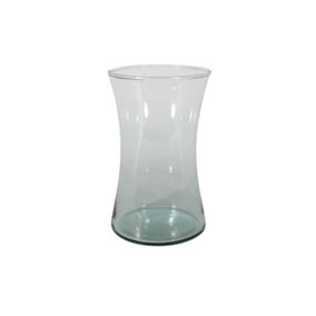 Recycled Glass Eco Handtied Flower Vase. Elegant Design. Height 20 cm