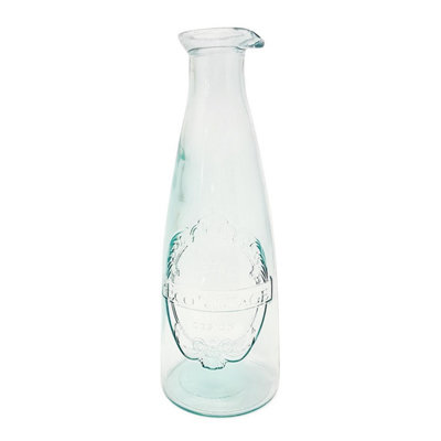 Recycled Glass Eco Vintage Clear Kitchen Dining Decanter Bottle 1L (H) 27cm