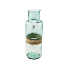 Recycled Glass Hemp Clear Home Décor Large Slim Aba Vase (H) 45cm