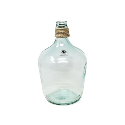 Recycled Glass Hemp Clear Home Décor Medium Carafe Vase (H) 30cm