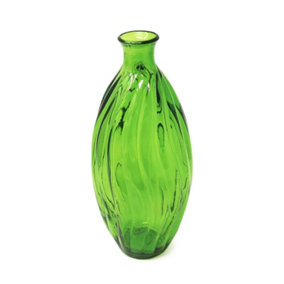 Recycled Glass Ola Lime Green Home Décor Medium Tall Vase (H) 31cm