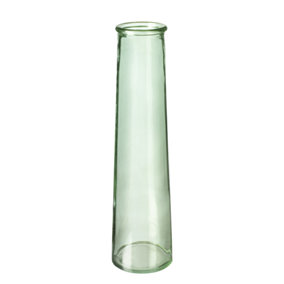 Recycled Green Glass Slender Tapered Vase (Height) 25 cm