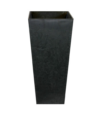 Recycled Outdoor Vase Ella black H49Cm D26Cm