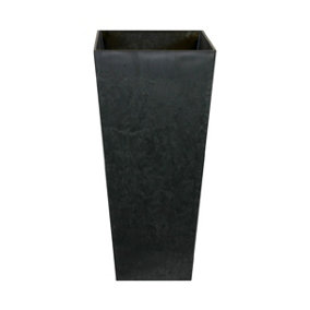 Recycled Outdoor Vase Ella black H49Cm D26Cm