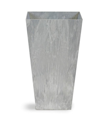 Recycled Outdoor Vase Ella grey H49 D26Cm