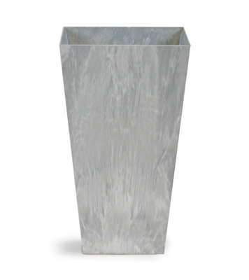 Recycled Outdoor Vase Ella grey H70Cm D35Cm