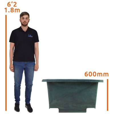 Recycled Plastic 250 Litre UNI Fork Lift Mortar Tub - Mixed Colours - 6