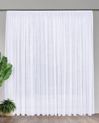 Recycled Universal Tape White Voile Panel - 450cm x 245cm (117"x96")