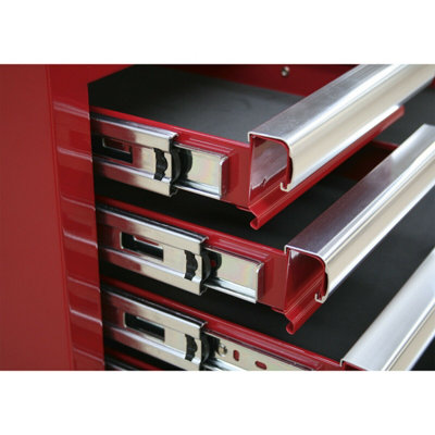 Red 2 Drawer MID-BOX Tool Chest with Lockable Storage Unit - 670 x 440 ...