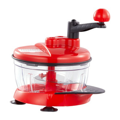 Red 2-in-1 Kitchen Tools Set Manual Vegetable Grater Meat Grinder