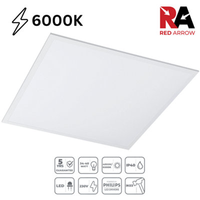 Red Arrow Ceiling Light LED Panel 600mm x 600mm - 6000K