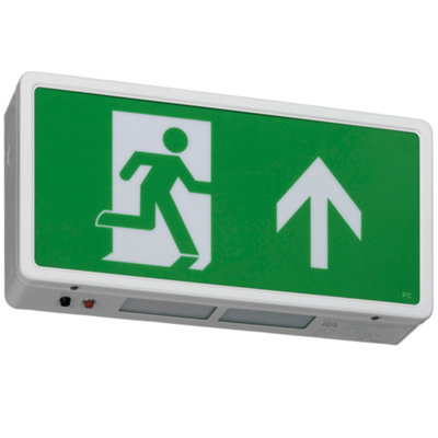 Red Arrow Emergency Exit Box LED Maintained/Non-Maintained with Up Legend