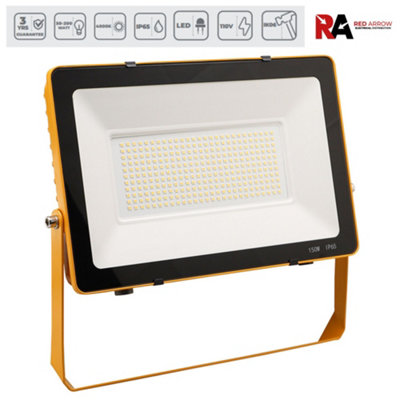 Red Arrow LED 110V Floodlight 150W Slim - Site Lighting 4000K IP65 Rated with Integrated LEDs