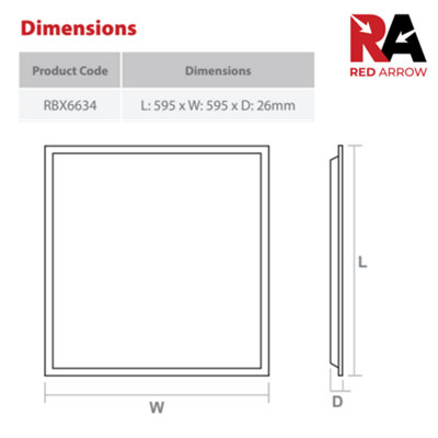 Red arrow deals led panel light