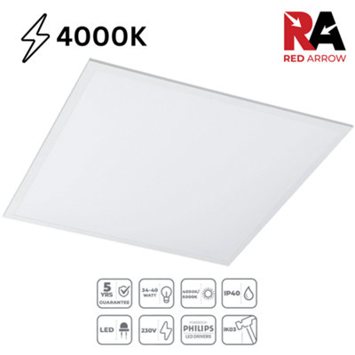 Red arrow led store panel light