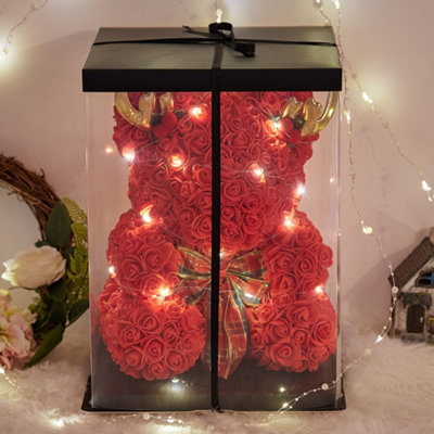 Artificial rose bear clearance