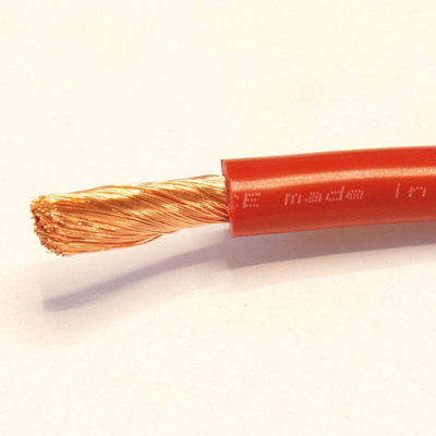 Red Battery/Starter/Welding Flexible PVC Cable Wire 110Amp 16mm (16mm² Red, 10 Meters)