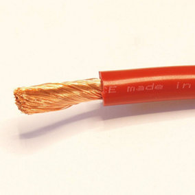 Red Battery/Starter/Welding Flexible PVC Cable Wire 110Amp 16mm (16mm² Red, 10 Meters)