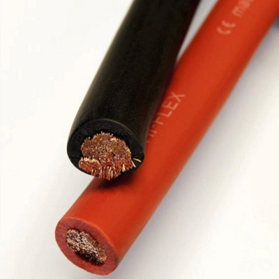 Red Battery/Starter/Welding Flexible PVC Cable Wire 170Amp 25mm (25mm² Red, 5 Meters)