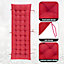 Red Bench Recliner Chair Swing Chair Seat Pad Cushion Sunlounger Cushion in Outdoor or Indoor W 50 cm x L 160 cm