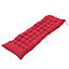 Red Bench Recliner Chair Swing Chair Seat Pad Cushion Sunlounger Cushion in Outdoor or Indoor W 50 cm x L 160 cm