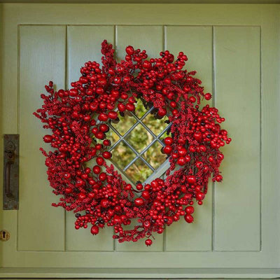 Red Berries Christmas Wreath - 60cm